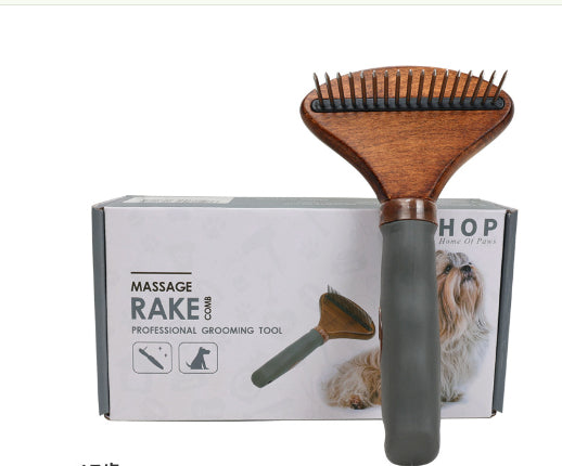 Pawsitive Living Wooden Grooming Rake