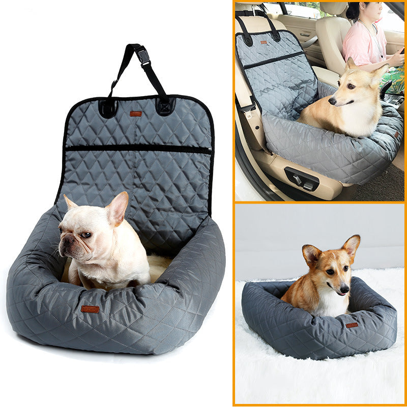 Multifunctional Pet Car Bed with Thick Cushion