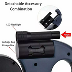 Dual Pet Leash Retractable Reflective Lead 360 Swivel Double Dog Walking Leash